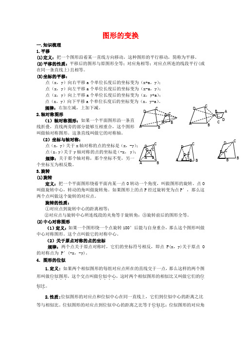 中考数学《图形的变换》知识点及练习题