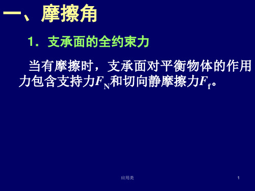 摩擦角与自锁现象材料专享