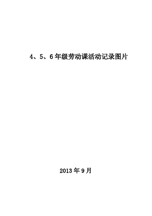 4、5、6年劳动课外活动记录于