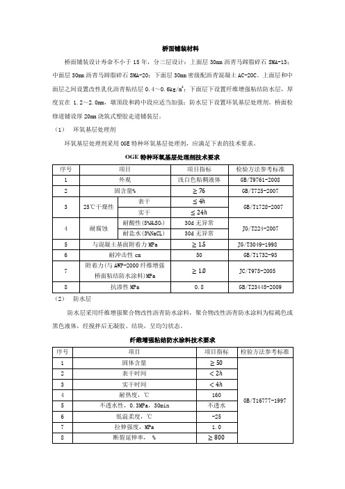 桥面铺装材料