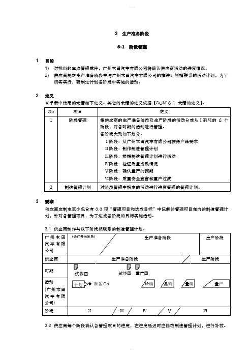 广州本田生产管理 3章 生产准备阶段