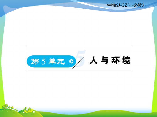 苏教版高二生物必修3复习课件：第5单元人与环境第1课时