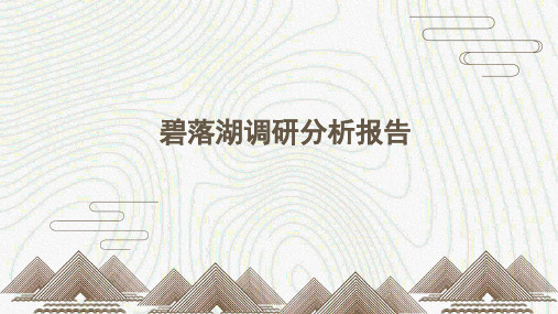 温江碧落湖公园调研报告