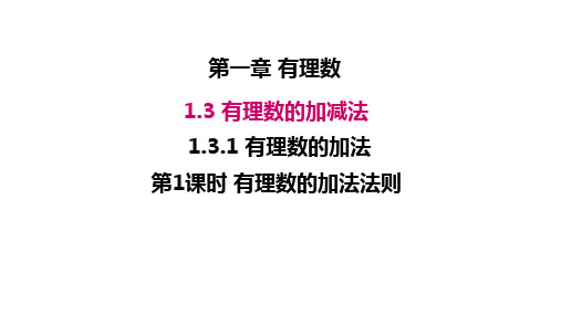 初中数学七年级上册(人教版)1.3.1 有理数的加法第1课时 有理数的加法法则课件