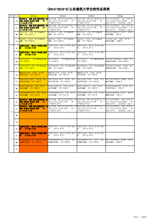 山东建筑大学14-15-02课表