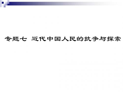 中考历史复习专题七近代中国人民的抗争与探索课件