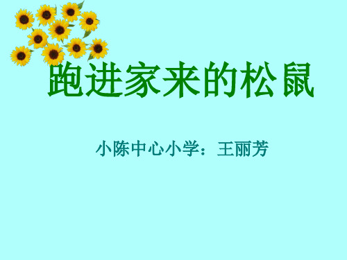 部编六年级上人教《22 跑进家来的松鼠》王丽芳PPT课件 一等奖新名师优质课获奖比赛公开免费下载