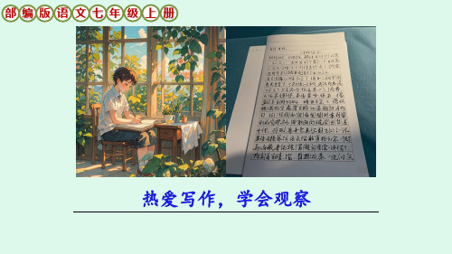 部编版语文七年级上册第1单元《写作：热爱写作,学会观察》课件