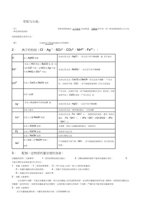 萃取与分液