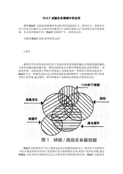 HALT试验在各领域中的应用