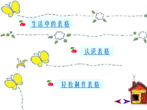 初中信息技术川教八年级上册制作简单表格轻松做表格PPT