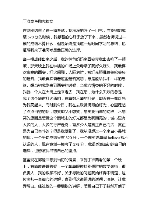 丁准高考励志学院感悟