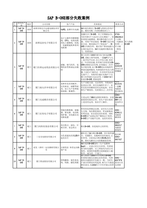 SAP_B-One失败案例1111