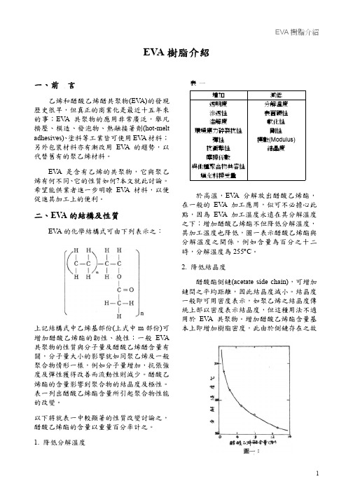 EVA树脂介绍