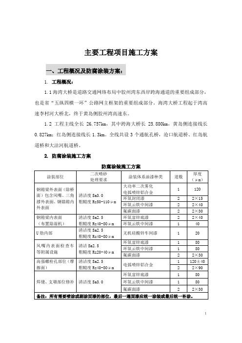 海湾大桥防腐涂料施工方案