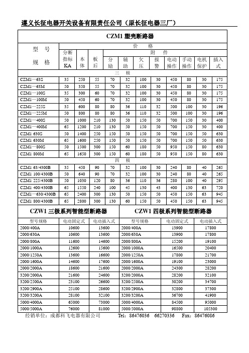 遵义长征电器开关设备有限责任公司(原长征电器三厂)