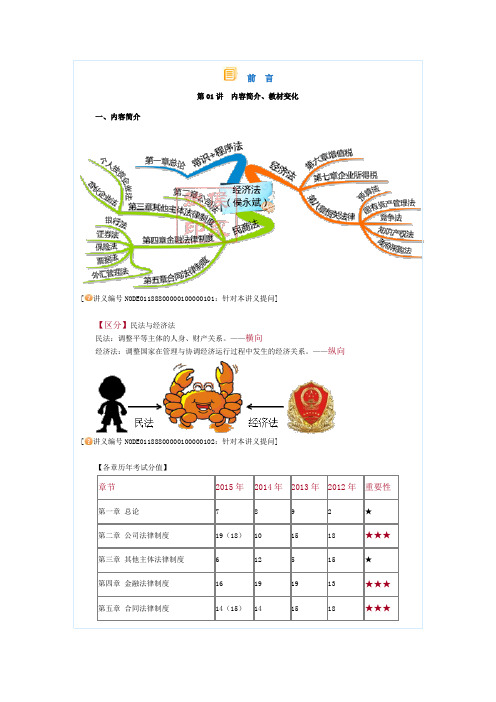 【中级会计职称考试】经济法基础学习班讲义(侯永斌主讲)00前言