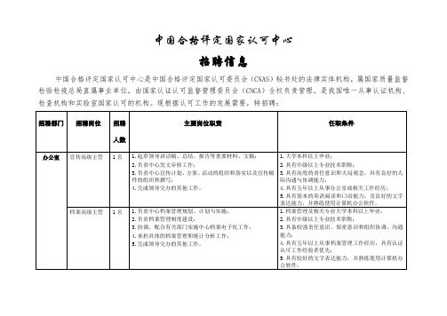 中国合格评定国家认可中心