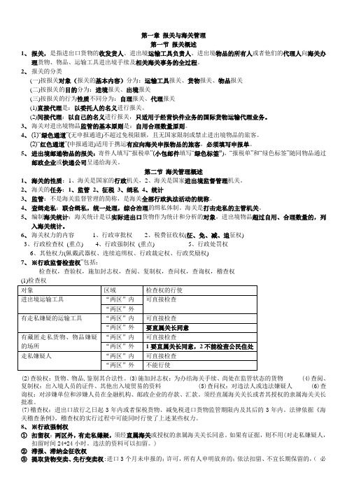 备考报关考试高手笔记整理(DOC)