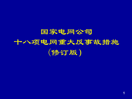 国网十八项反措版宣贯