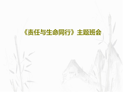 《责任与生命同行》主题班会PPT文档共34页