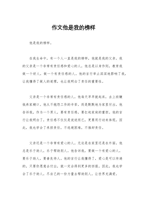 作文他是我的榜样