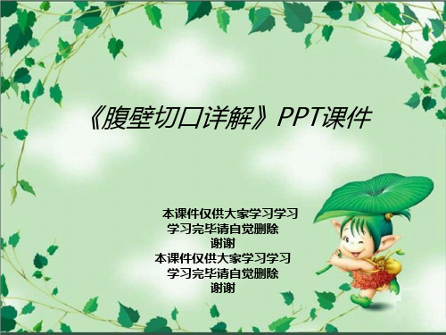 《腹壁切口详解》PPT课件