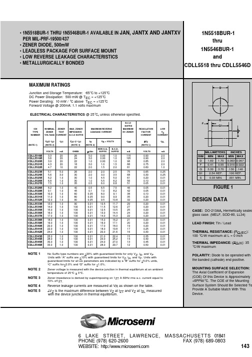 JANTXV1N5543资料