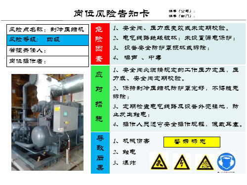 风险管控告知卡 -制冷企业