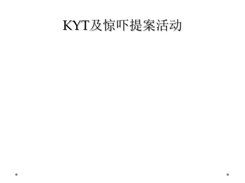 KYT及惊吓提案活动