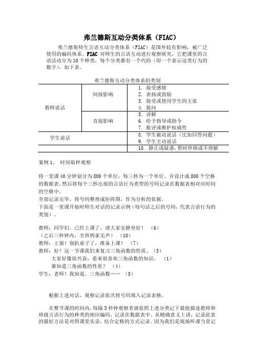 弗兰德斯互动分类体系