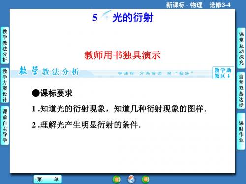 人教版高中物理选修3-4课件 13 光的衍射课件5