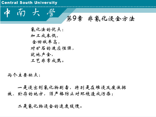 非氰化浸金方法