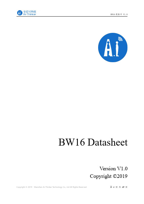 BW16 Datasheet说明书