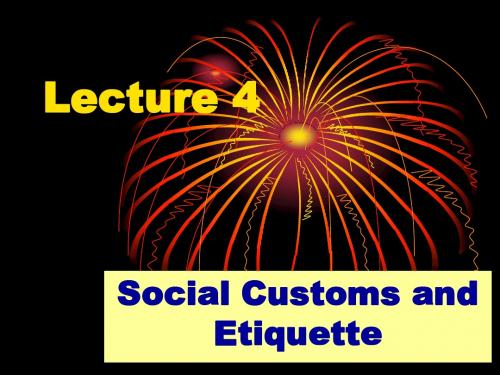 英语学习策略5 social customs 2