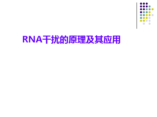 RNA干扰技术原理及应用