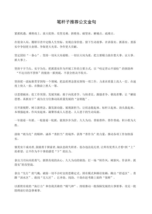 笔杆子推荐公文金句(2)