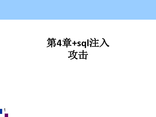 第4章 sql注入攻击ppt课件