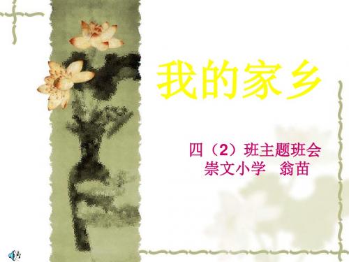 四2班主题班会崇文小学翁苗共20页文档