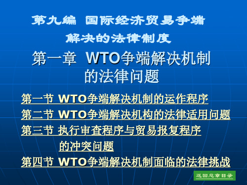 第一章 WTO争端解决机制的法律问题