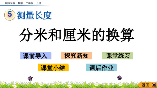 《分米和厘米的换算》精品课件 西师大版二年级数学上册