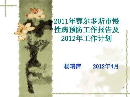 年鄂尔多斯CDC慢性病预防工作报告及0年工作计划