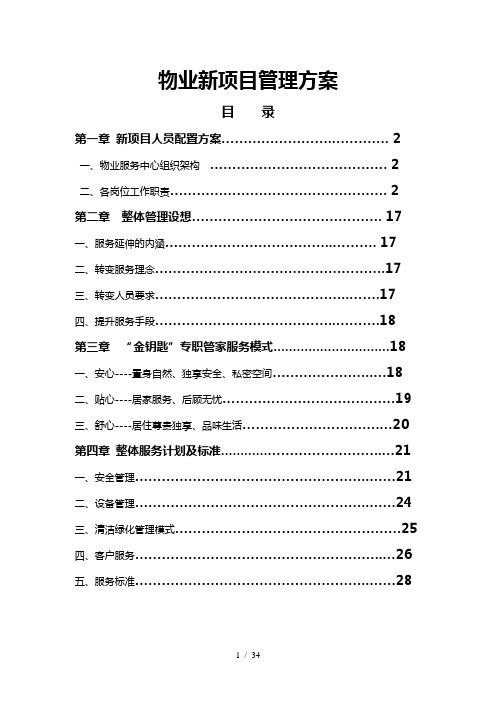 物业新项目管理方案