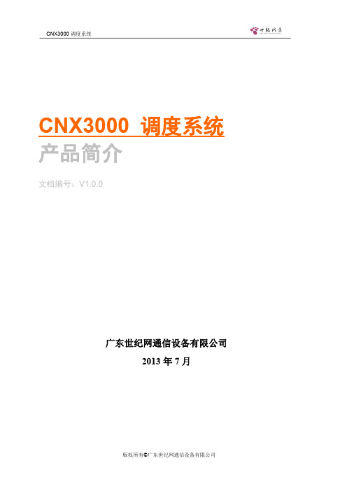 CNX3000 调度白皮书