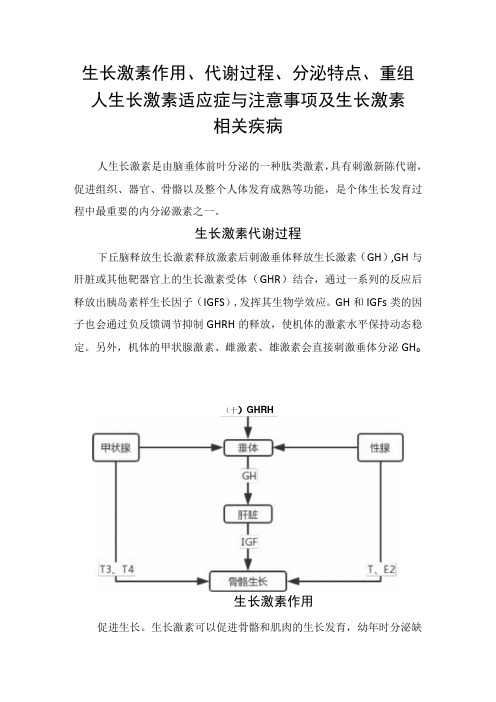 生长激素作用代谢过程分泌特点重组人生长激素适应症与注意事项及生长激素相关疾病