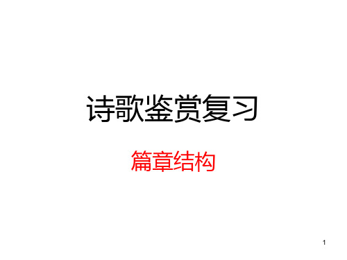 高中语文高考专题复习：诗歌鉴赏复习之篇章结构课件