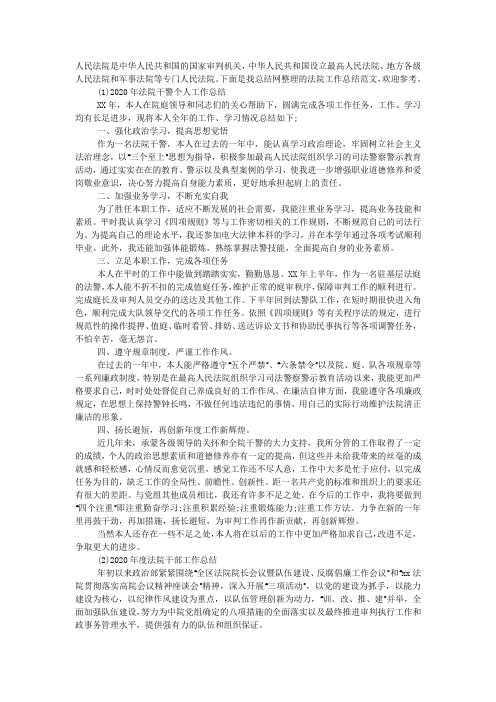 法院个人工作总结.docx