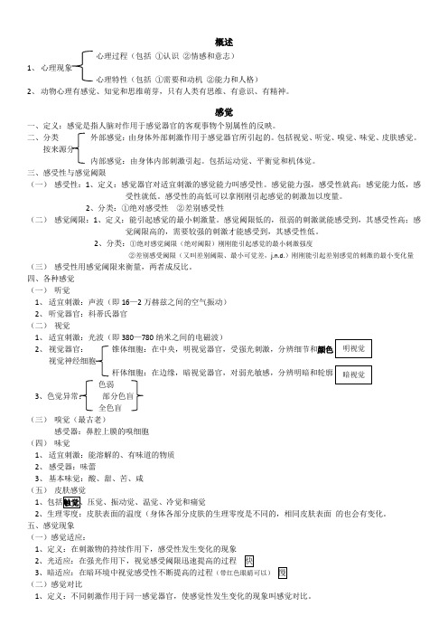 心理咨询师考试复习——基础知识普通心理学(简版)