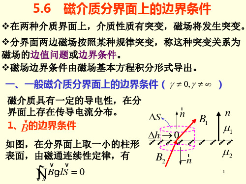 《电磁场理论》5.6 磁介质分界面上的边界条件