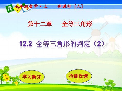 人教版八年级上册数学教学课件 第12章  全等三角形12.2三角形全等的判定(第2课时)